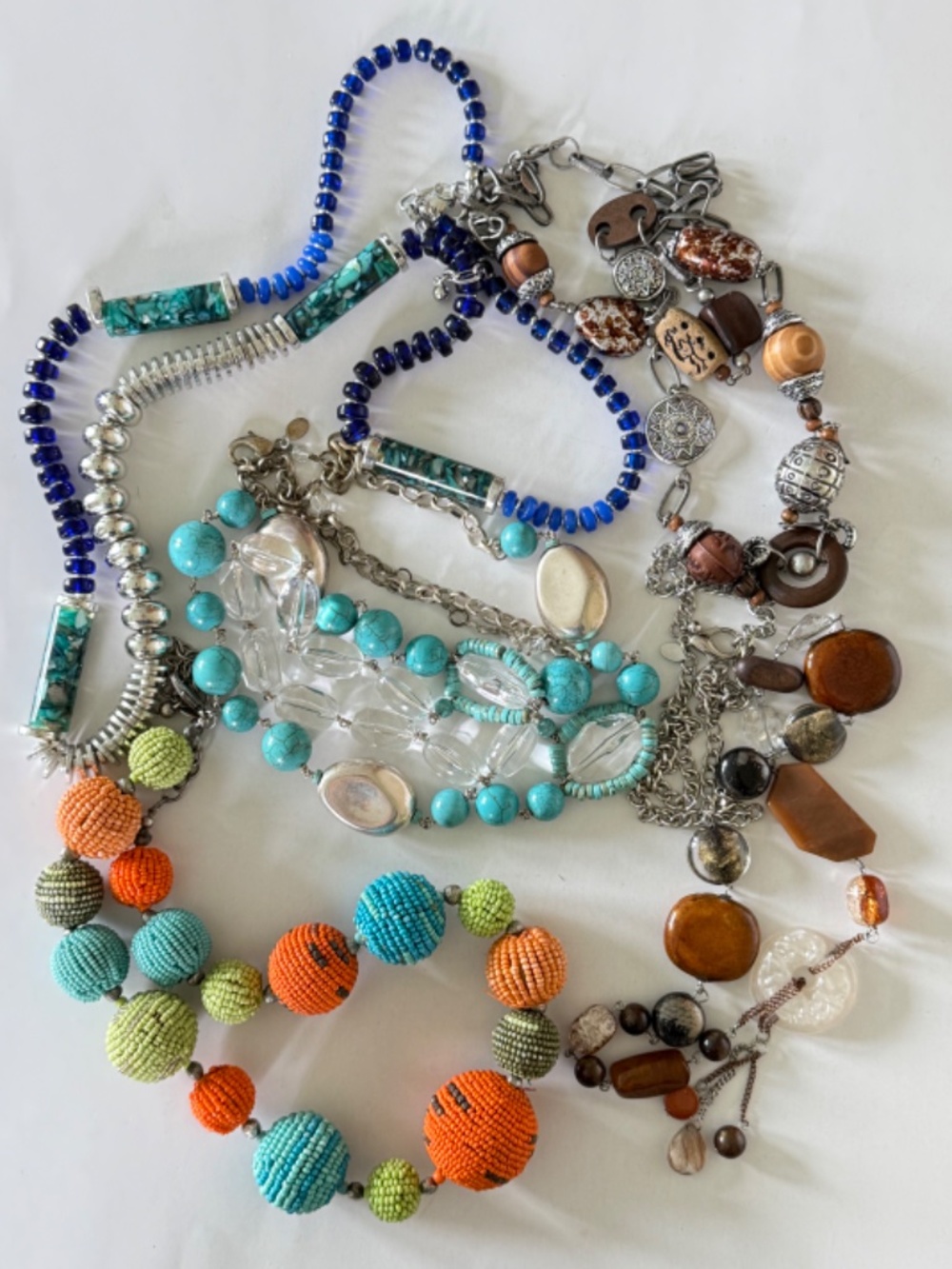 CHICO's Bundle of 5 Long Chunky Statement Necklaces WEAR or RESELL